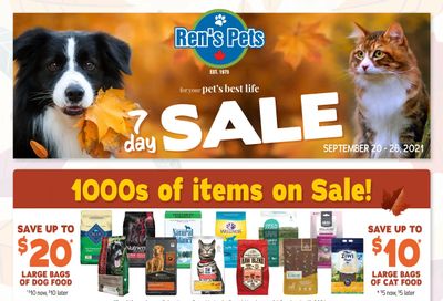 Ren's Pets Depot 7-Day Sale Flyer September 20 to 26