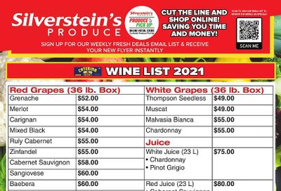Silverstein's Produce Flyer September 21 to 25