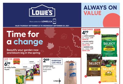 Lowe's Flyer September 23 to 29