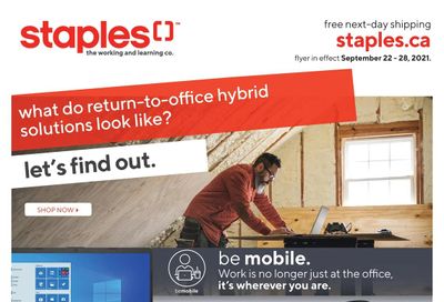 Staples Flyer September 22 to 28