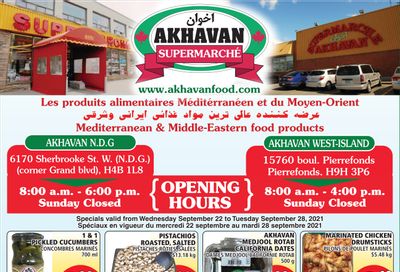 Akhavan Supermarche Flyer September 22 to 28