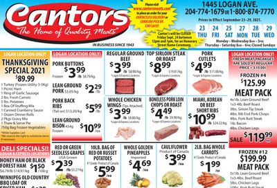 Cantor's Meats Flyer September 23 to 29