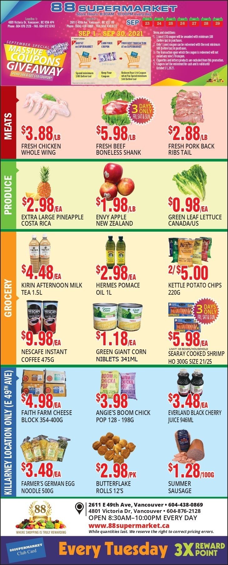88 Supermarket Flyer September 23 to 29