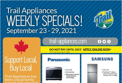 Trail Appliances (AB & SK) Flyer September 23 to 29