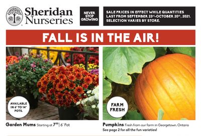 Sheridan Nurseries Flyer September 23 to October 20