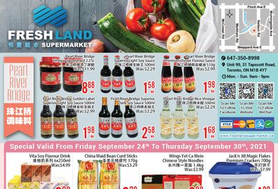 FreshLand Supermarket Flyer September 24 to 30