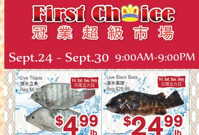 First Choice Supermarket Flyer September 24 to 30
