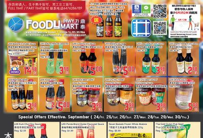 FoodyMart (HWY7) Flyer September 24 to 30