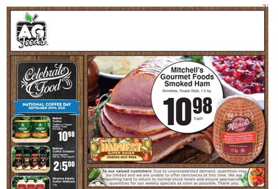 AG Foods Flyer September 24 to 30