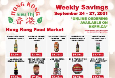 Hong Kong Food Market Flyer September 24 to 27