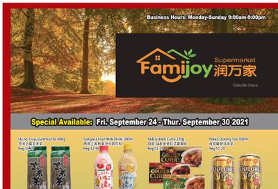 Famijoy Supermarket Flyer September 24 to 30