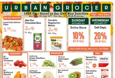 Urban Grocer Flyer September 24 to 30