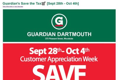 Guardian (Dartmouth Gate) Flyer September 28 to October 4