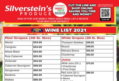 Silverstein's Produce Flyer September 28 to October 2