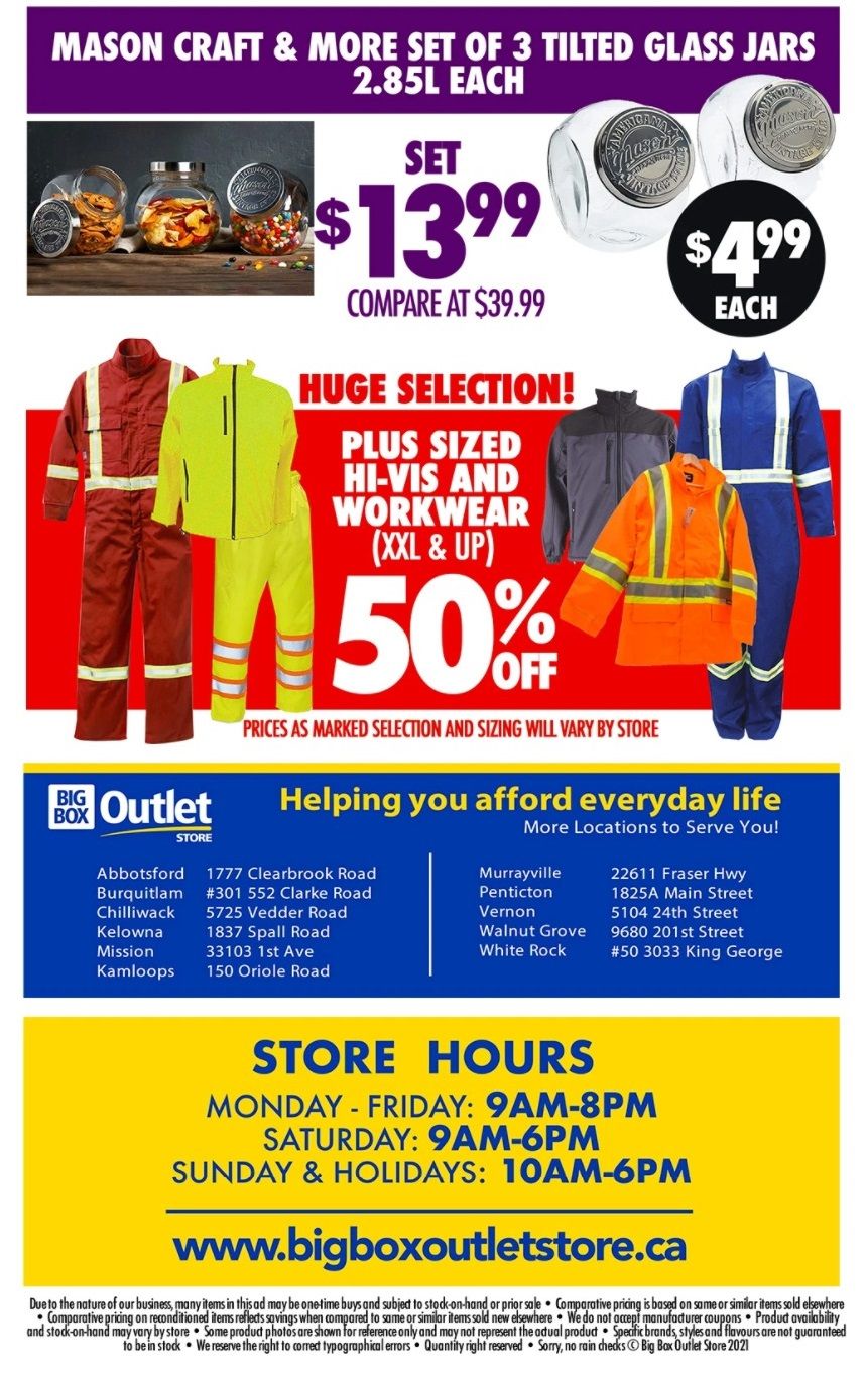 Big Box Outlet Store Flyer September 29 to October 5