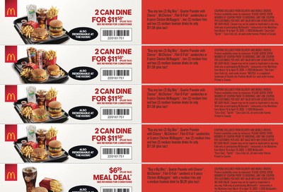 McDonald's Canada Coupons (NB, NS, PE) March 16 to April 19