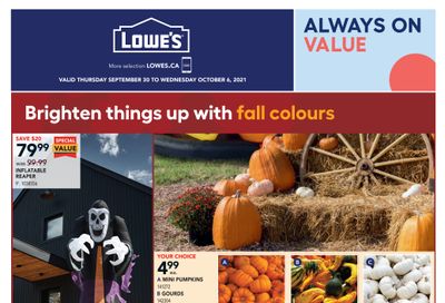 Lowe's Flyer September 30 to October 6