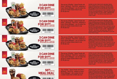 McDonald's Canada Coupons (NF) March 16 to April 19