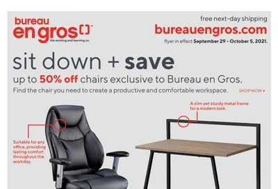 Bureau En Gros Flyer September 29 to October 5