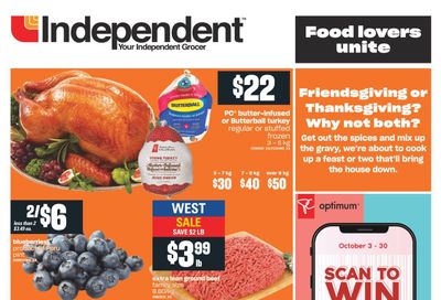 Independent Grocer (Atlantic) Flyer September 30 to October 6