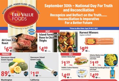 Tru Value Foods Flyer September 29 to October 5