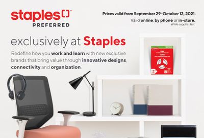 Staples Own Brand Flyer September 29 to October 12