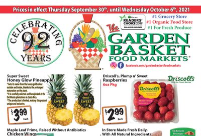 The Garden Basket Flyer September 30 to October 6