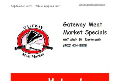 Gateway Meat Market Flyer September 30 to October 6