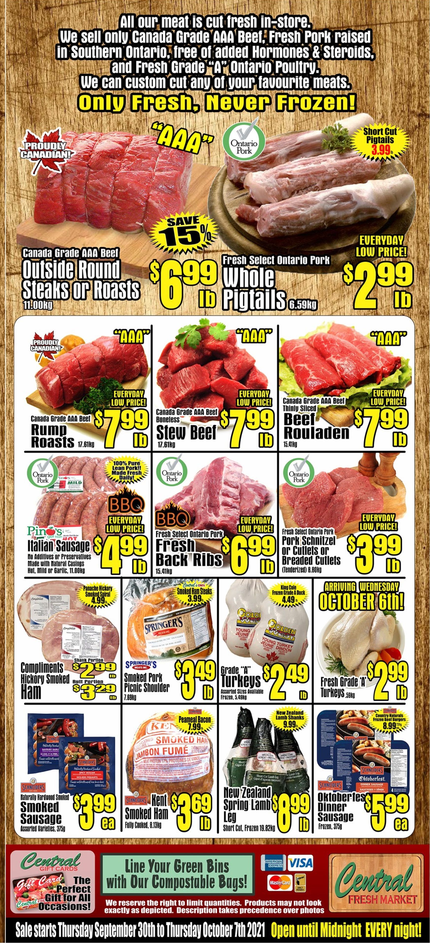 Central Fresh Market Flyer September 30 to October 7