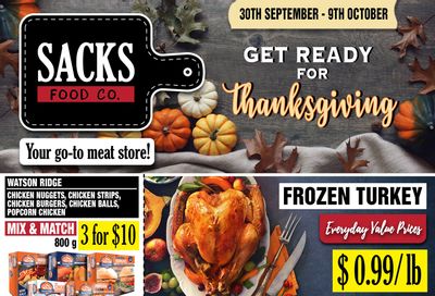 Sacks Food Co. Flyer September 30 to October 9