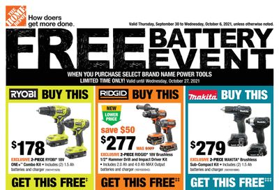 Home Depot (BC) Flyer September 30 to October 6