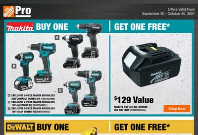 Home Depot Pro Flyer September 30 to October 20