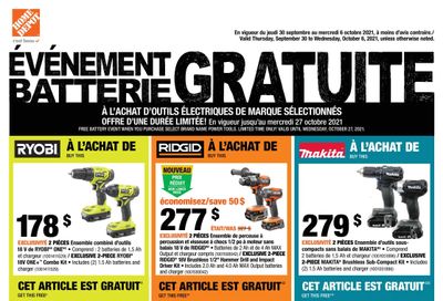 Home Depot (QC) Flyer September 30 to October 6