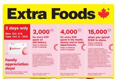 Extra Foods Flyer October 1 to 7