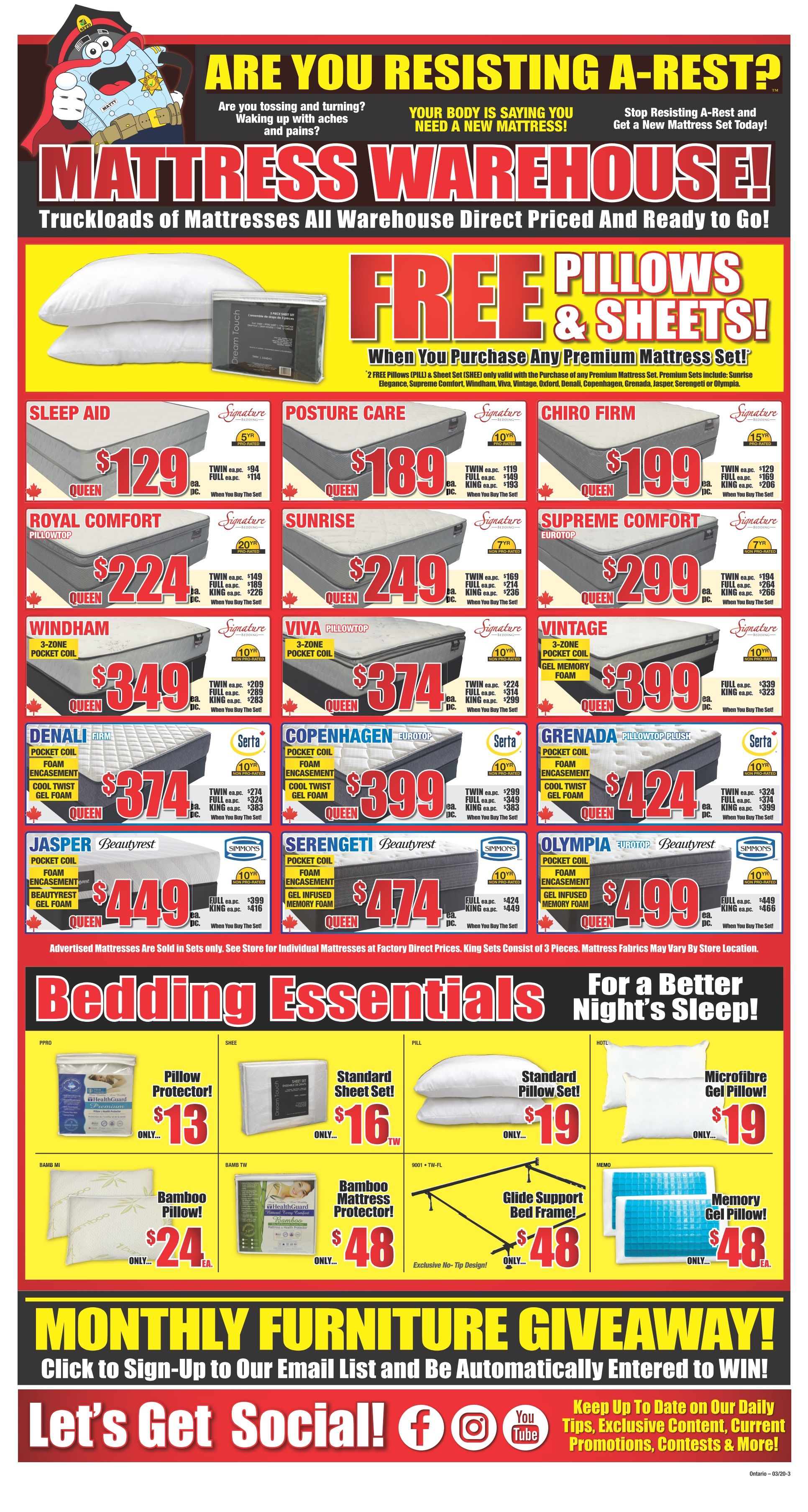 Surplus Furniture & Mattress Warehouse (Peterborough) Flyer March 17 to 30
