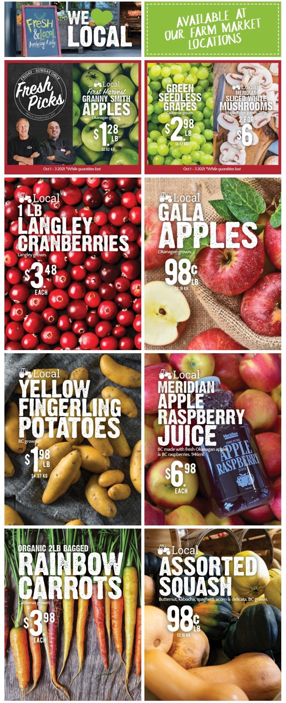 Meridian Farm Market Flyer September 30 to October 6
