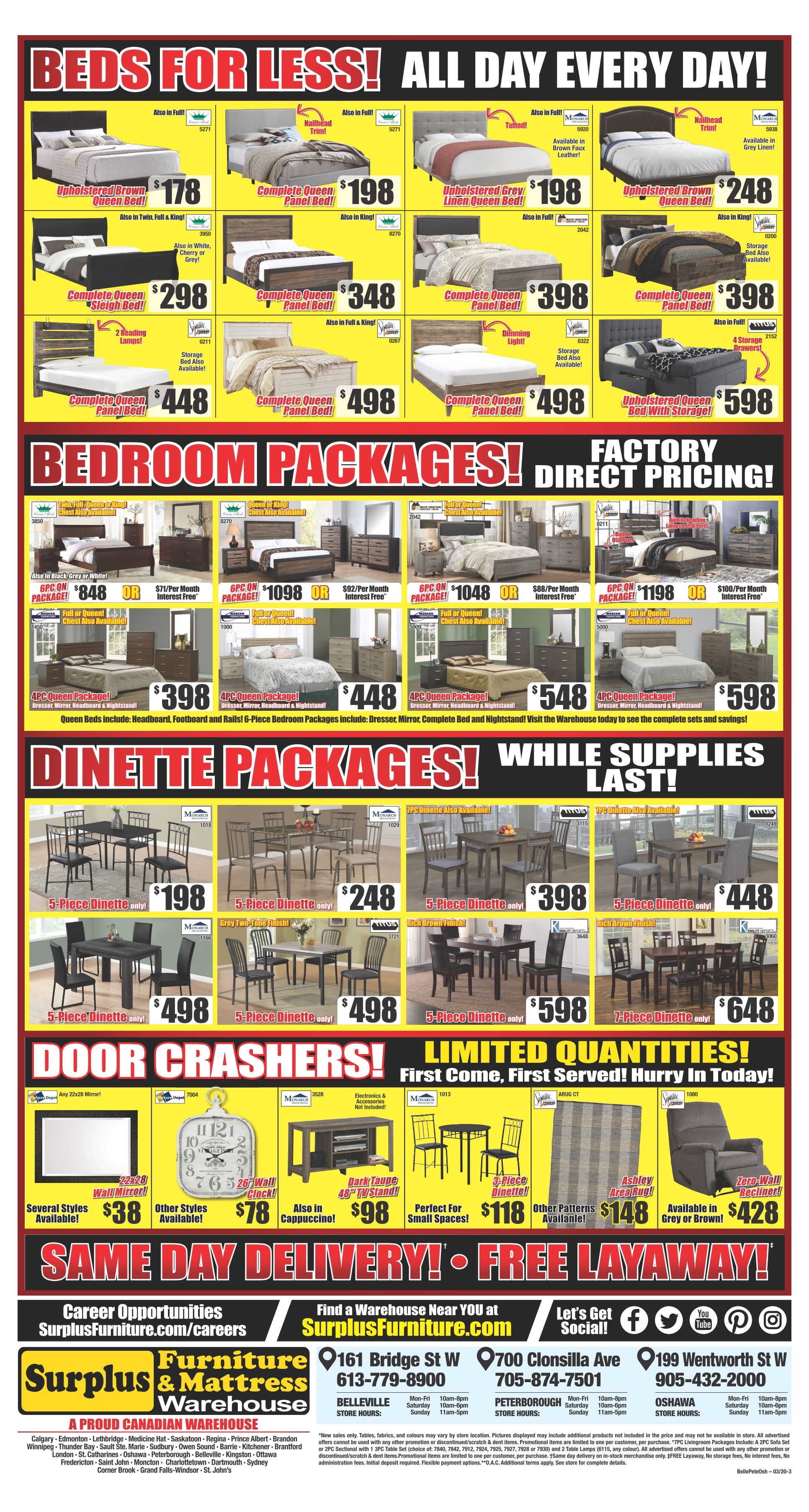 Surplus Furniture & Mattress Warehouse (Oshawa) Flyer March 17 to 30