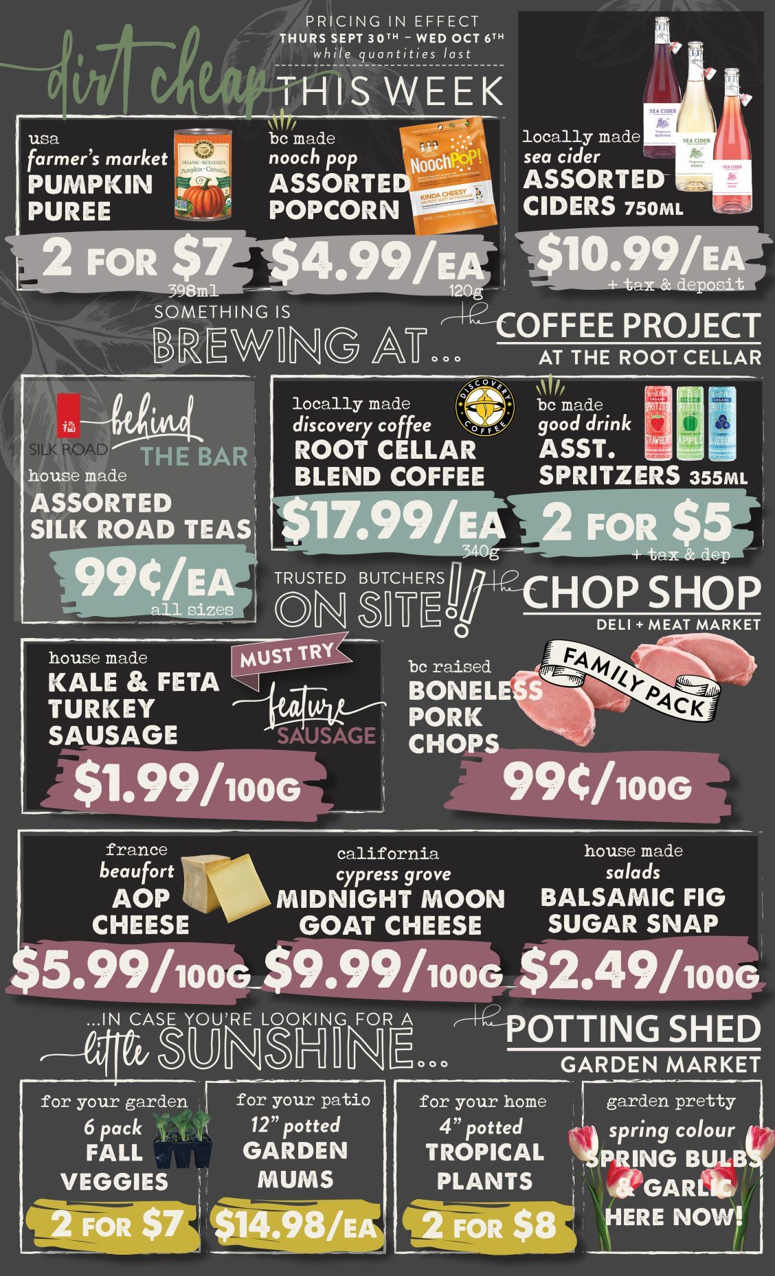 The Root Cellar Flyer September 30 to October 6