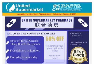 United Supermarket Flyer October 1 to 7