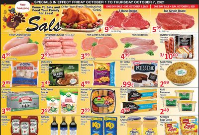 Sal's Grocery Flyer October 1 to 7