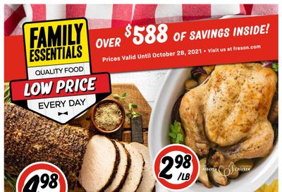 Freson Bros. Family Essentials Flyer October 1 to 28