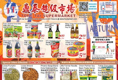 Tone Tai Supermarket Flyer October 1 to 7