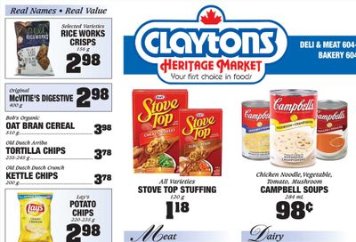 Claytons Heritage Market Flyer October 1 to 7