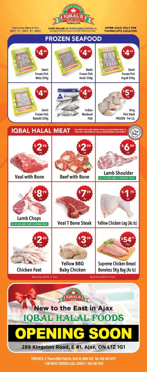 Iqbal Foods Flyer October 1 to 3