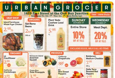 Urban Grocer Flyer October 1 to 7