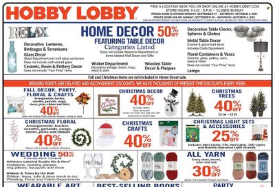 Hobby Lobby Weekly Ad Flyer October 1 to October 8