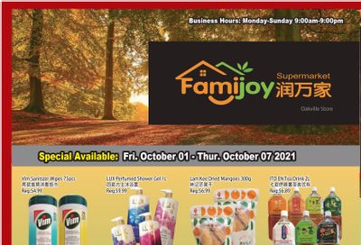Famijoy Supermarket Flyer October 1 to 7