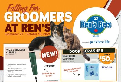 Ren's Pets Depot Falling for Groomer's Flyer September 27 to October 10