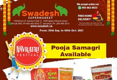 Swadesh Supermarket Flyer September 30 to October 6