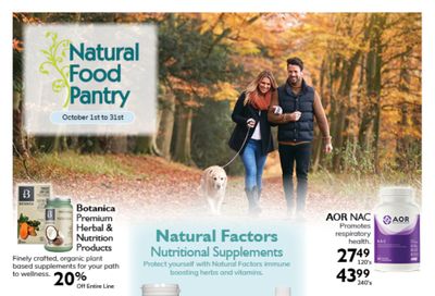 Natural Food Pantry Flyer October 1 to 31